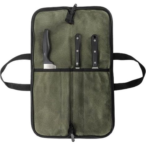 Borsa portacoltelli/organizer,Borsa per utensili da cucina,Conservazione sicura,Archiviazione classificata,Circa 48 x 315 cm,Verde militare (1/5)