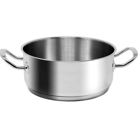 Casseruola induzione cm 20in acciaio 18/10 grande triplo fondo a gas elettrico stoviglia cottura di alta qualita' sugo carne verdure con 2 manici (1/4)
