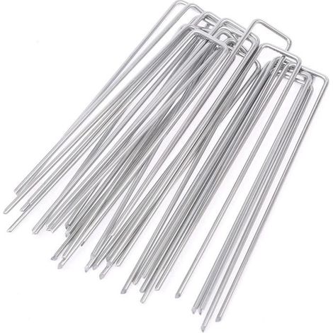 Piquets de Fixation - Acier Galvanisé - 150x25mm - Ø 3mm - 100pcs (1/4)