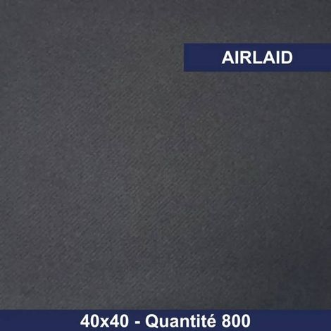 RO.IAL - Serviette de table Airlaid - 40x40 - Gris anthracite - x800 (1/2)