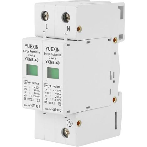 20V parafoudre 1 pièces 2P 40Ka maison protection contre les surtensions basse tension parafoudre dispositif (1/5)