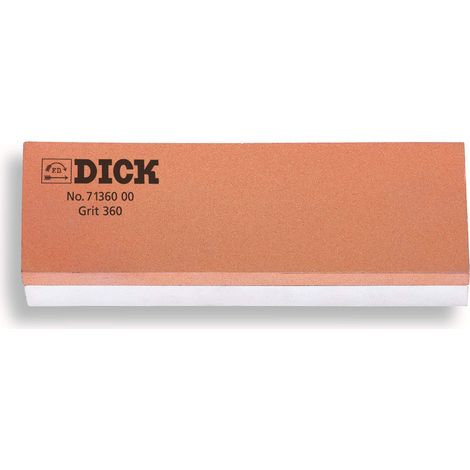 F. DICK Pietra abrasiva per coltelli (360, grana 1000, base di appoggio, supporto angolare) (1/2)