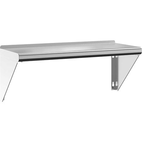 vidaXL Wall Shelf 75x30x31 cm Silver Stainless Steel