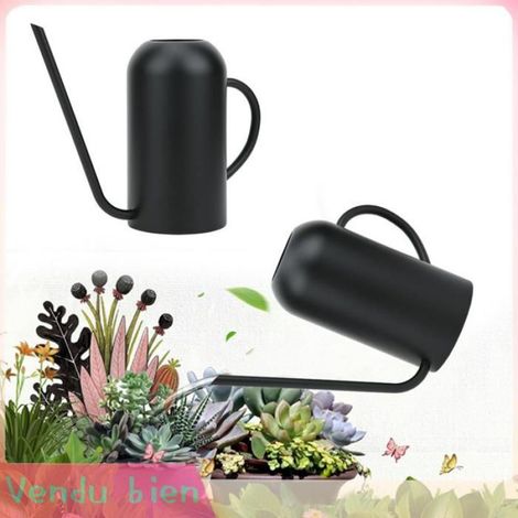 Garosa Arrosoir en acier inoxydable Arrosoir En Plein Air, 1.5L En Acier Inoxydable Long Bec Arrosoir Pot jardin outils (1/5)