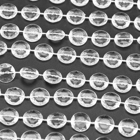 Rideau de perles en acrylique effet cristal (30 m) - Décoration pour mariage, anniversaire ou fête - Bricolage n° 1 (1/5)