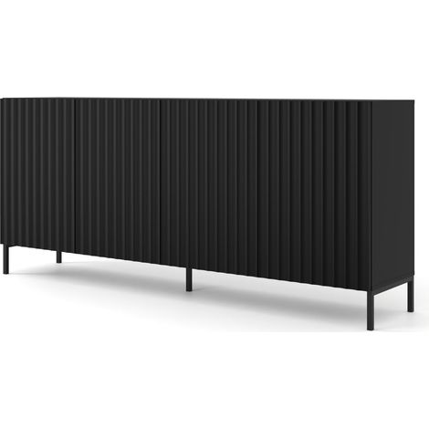 MOBILE WAVE CABINET 200 4D NERO OPACO GAMBE NERE