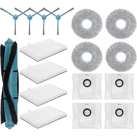 Pour Cecotec Conga 9590 / 9990 / 10090 AI Spin Revolution Ultra Power Home : Filtre, brosse principale, sac à poussière et chiffon de nettoyage (1/5)