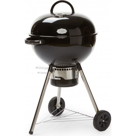 Barbecue au charbon de bois 73,5x64x106,5 cm avec structure en acier noir - Ferrandina (1/3)