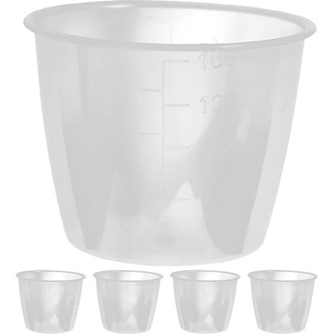 Lot de 5 Tasses à Mesurer pour Cuiseur à Riz 160ml en Plastique Transparent Graduations Précises, Verre Doseur Polyvalent Cuisine, Cuisson Vapeur et Préparation de Réutilisable (1/5)