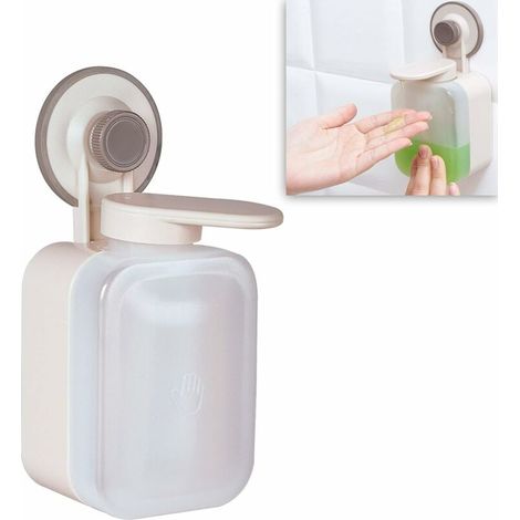 Soap Dispenser, Suction Cup Wall Mounted Soap Dispenser, Suction Cup, Soap Holder for Homes, Hotels, Restaurants, Sinks, Bathrooms (1/5)