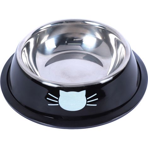 Gamelle pour chien et chat en acier inoxydable, base antidérapante en caoutchouc, bol pour animaux de compagnie stable et résistant (1/5)
