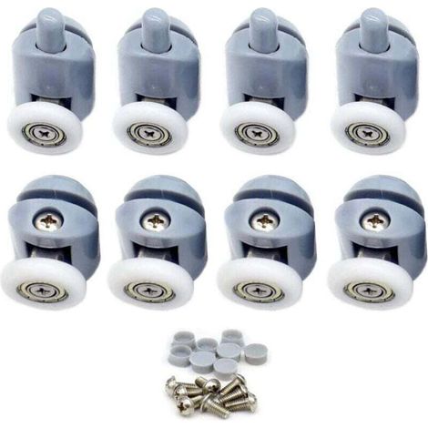 Schiebetürrolle, 23 mm Duschschiebetürrolle, Duschtürrollen, Duschkabinenrollen für Badezimmer, 8 Stück (4 oben und 4 unten) (1/5)