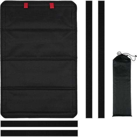 Estor magnético plegable opaco para puerta de autocaravana, protección UV, 63,5 x 40,6 cm, negro