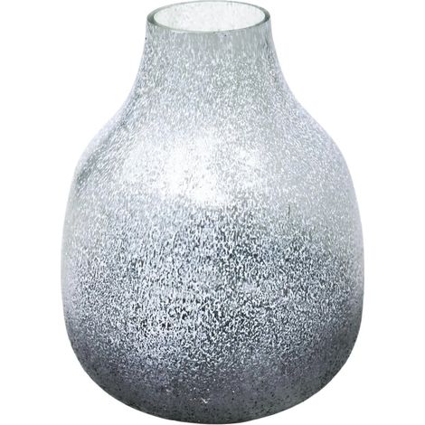 Verre Round Frosted Vase - Glass - L21 x W21 x H25 cm - Atlantic Blue