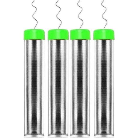 Lot de 4 bobines de soudure de 0,8 mm, noyau de colophane sans plomb, soudure, flux, soudure pour la réparation de composants de soudure électrique et le bricolage (1/3)