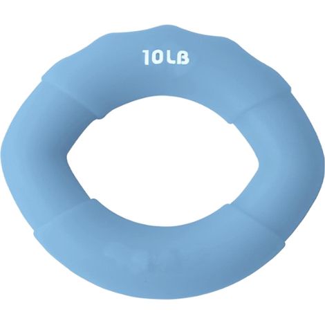 Bague de renforcement de prise en main multifonction en silicone caoutchouc portable pour entraînement de force des doigts exercice physique adulte gris et bleu 10LB (1/5)
