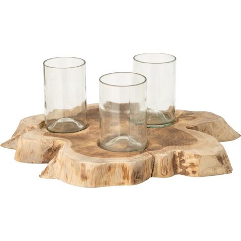 Photophore 3 Pots "Willa" 31cm Naturel (1/2)