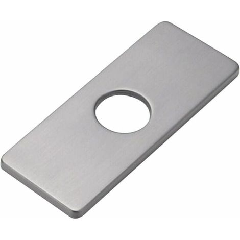 Rosace de robinet en nickel brossé gris pour évier de cuisine, lavabo de salle de bain, plaque de trou de montage, cache-trou de finition, accessoire de plomberie (1/5)