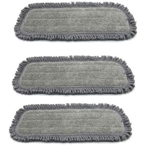 Chiffon, microfibre et lingetteMop Pads, 3 Piece Microfiber Mop Cover for All Floor Types, Replacement Floor Mop Cover 42x14.6cm for All Spray Mops and Developer Mops, Washable (1/4)