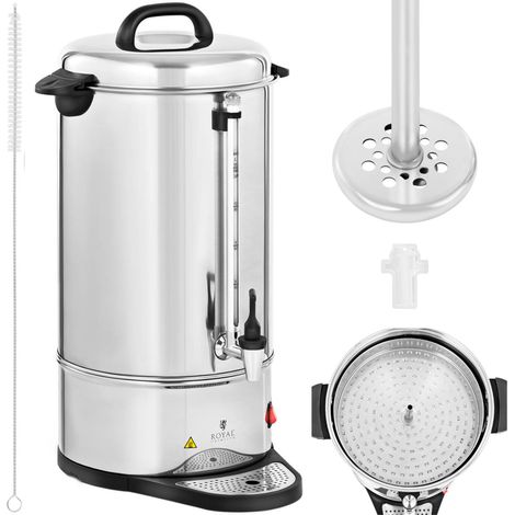 Caffettiera e teiera con rubinetto e vassoio raccogligocce 1550 W 15 l