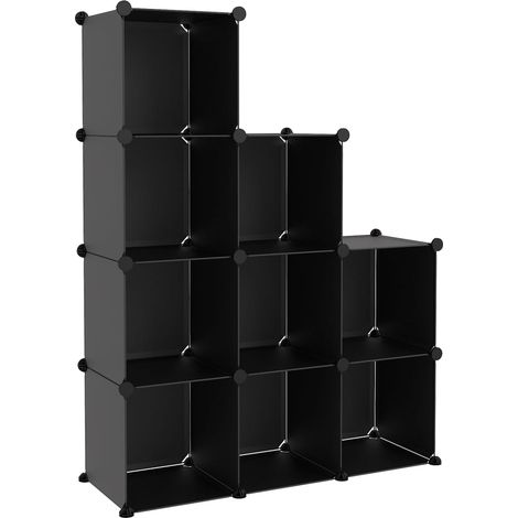 Cubes de rangement 9 pcs Noir PP CFW540760 (1/5)