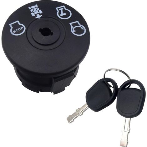 Commutateur d'Allumage, Commutateur d'Allumage de Démarrage, Interrupteur Tondeuse Electrique Gazon, Avec 2 clés, Pour AYP, Craftsman, Delta, 532193350, 193350, 6900-49P1
