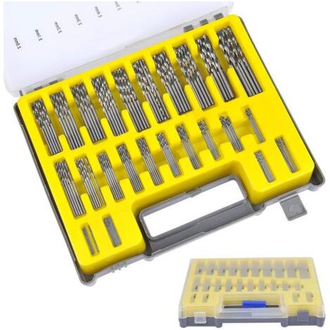 150 Pièces Twist Bits Set HSS Titanium Micro Bits Micro Bits Set Outils 0.4mm-3.2mm Pour Bois, Métal, Plastique, Bijoux (1/3)