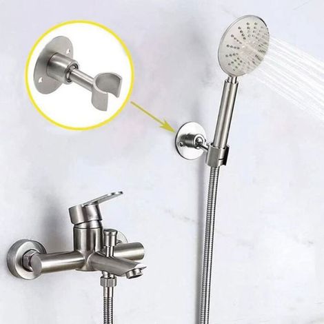 Support De Douche - Acier Inoxydable 304 - Ajustable Par Rotation Sphérique - Pour Pommeau De Douche - 1 Pièce (1/4)