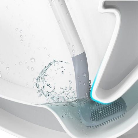 Brosse de toilette de Golf, brosse de toilette en silicone, sans impasses, brosse de nettoyage de toilettes de salle de Étiquette (1/4)