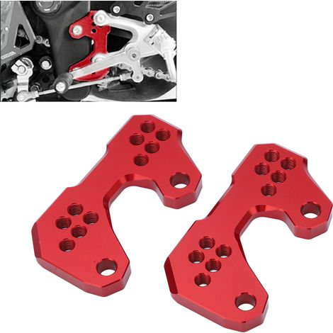 Support de fixation arrière réglable pour repose-pieds Yamaha R3 R25 MT03 rouge