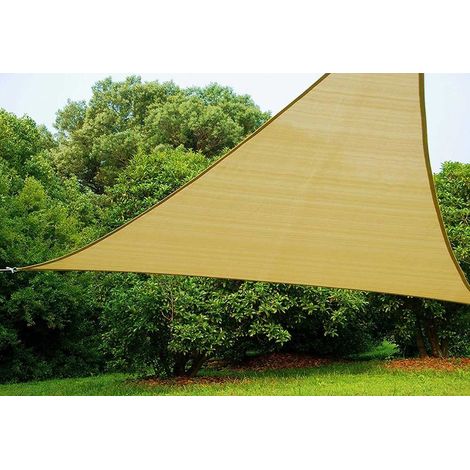 Telo vela triangolo ombreggiante ecru' gazebo ombrellone copertura mt.5x5x5 - Salone