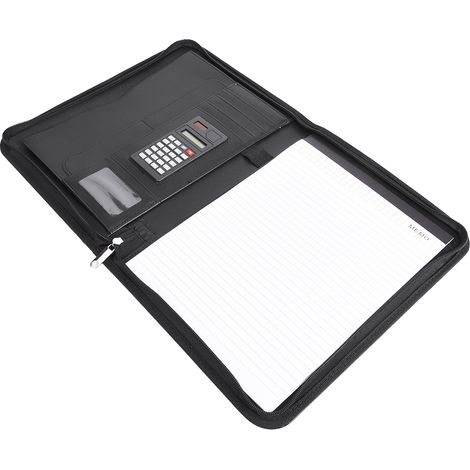 Classeur A4 multifonction avec calculatrice, porte-documents pour réunion professionnelle, accessoire de bureau pratique, chemise à anneaux pour organisation, kit de papeterie de travail. (1/5)