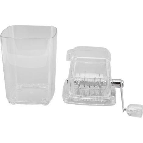 Broyeur à glace manuel multifonctionnel transparent, antirouille et transparent (1/5)
