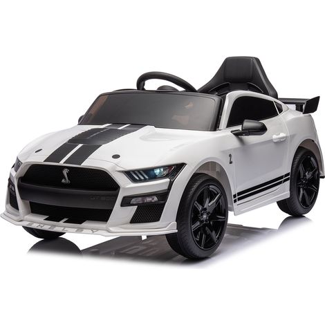 Macchina Elettrica per Bambini Licenza Ufficiale Ford Mustang Shelby Telecomandata 10,8V 3,1Ah Bianco