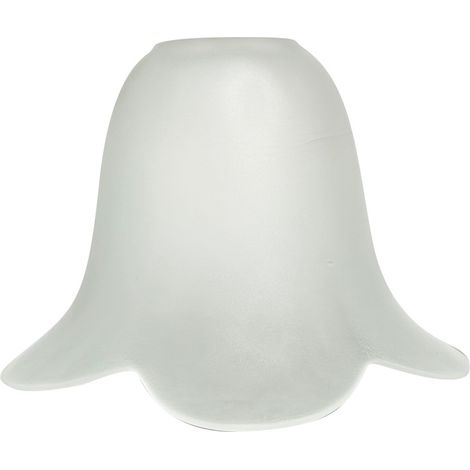 Tibelec – Abat-jour verre satiné blanc tulipe 120 mm – Diffusion homogène de lumière – Installation simple sur lustres et appliques (1/5)