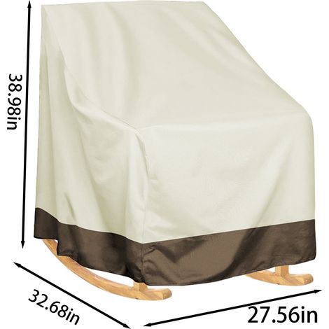 Housse De Fauteuil Bascule Extérieur - Oxford 600D Imperméable - Pour Fauteuil Rotatif Ou Balançoire - 70 x 83 x 99 cm - 1 Pièce (1/4)