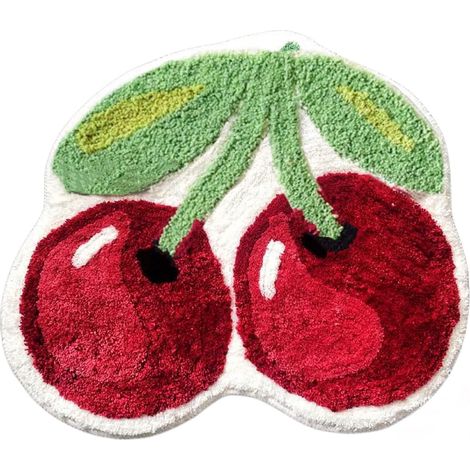 Fußmatte mit Fruchtmuster, Eingangsmatte, strapazierfähige Badezimmermatte, hübscher Dekoteppich fürs Schlafzimmer – Fruit 18