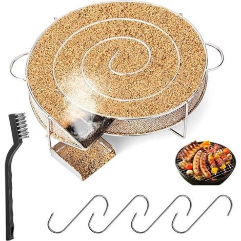 Générateur de fumée froide - Inox - 20x18x5 cm - Émet de la fumée 7-10 heures - Pour barbecues et fumeurs (1/4)