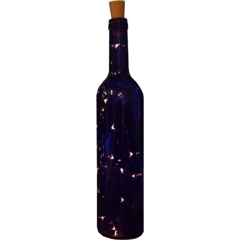 Bottiglia decorativa con luci LED blu - Funzionamento a batteria (1/3)