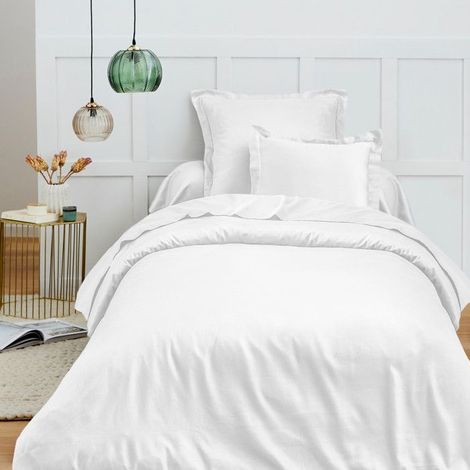 Housse de couette 140 x 200 cm "Prémium" pour lit 1 place - Prémium Neige