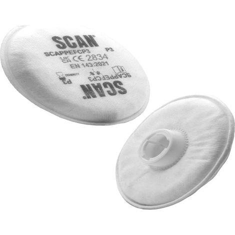 Scan FP200-3 Twin Half Mask P3 Particle Filter Cartridge (Pack of 2) SCAPPEFCP3 (1/2)