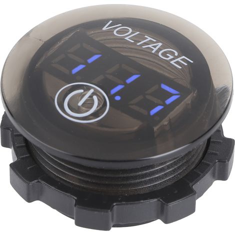 Voltmètre numérique universel à LED CC pour batteries de voiture 12-24 V avec interrupteur tactile (bleu) (1/5)