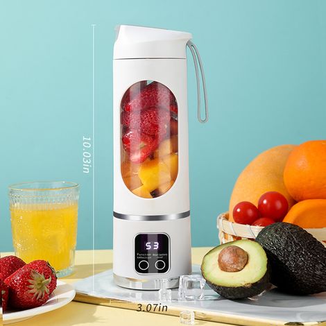 Tragbarer Mixer und Zitrusentsafter, USB-aufladbar – leicht zu reinigen – weiß