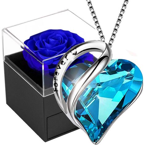 Rose eternelle Cadeau Femme,Les Roses Conservée,Rosen Stabilisée,Préservée Fleur,Cadeau pour Elle la Noël,La Saint-Valentin,Fête des mères,Anniversaire (1/5)