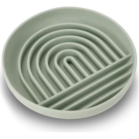 Ciotola per cani in silicone a lenta erogazione con ventosa antiscivolo che rallenta l'ingestione del cibo. (1/3)