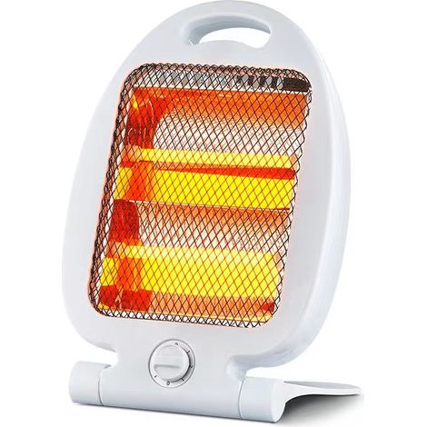 Verbrauchsarmer Quarz-Heizstrahler, elektrischer Standheizer, Infrarot-Heizkörper für Badezimmer mit 2 Lampen, 2 Leistungsstufen, 400/800 W