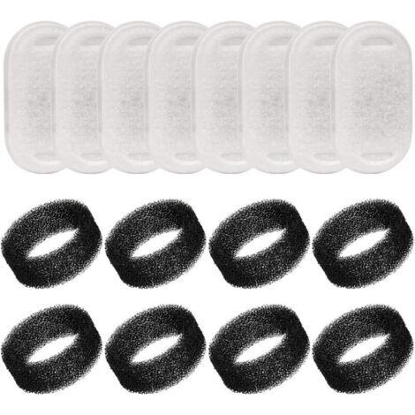 Filtres pour Fontaines Chat, 16 Pièces Filtres de Rechange pour Fontaines Chat et Chien, Filtre à Charbon Actif pour Fontaine Chat 3.2L Acier Inoxydable (8+8 Pièces)