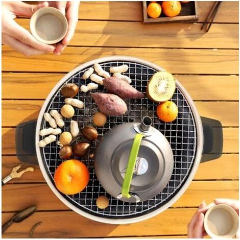 Barbecue portable au charbon de bois – Barbecue de table, barbecue d'extérieur Barbecue fumoir au charbon de bois pour le camping