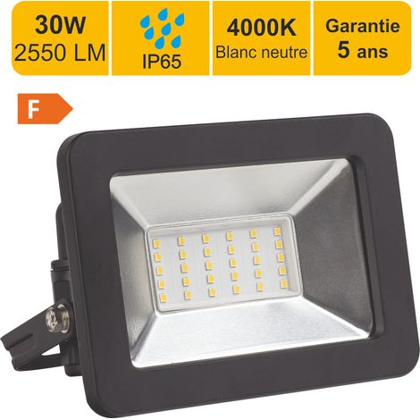 Projecteur LED 30W/IP65/IK10/2700lm/4000K connexion directe - sans câble- garantie 5 ans