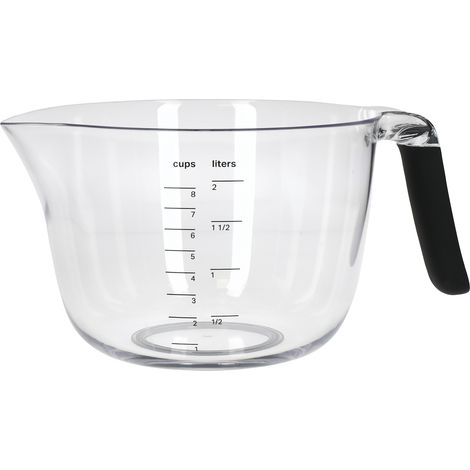 Bol medidor con asa de 2 litros, color negro ónix / KitchenAid